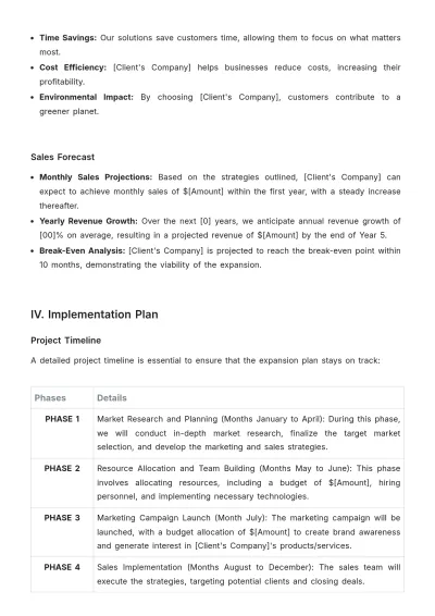 Free Sales Key Account Proposal for Expansion Template to Edit Online