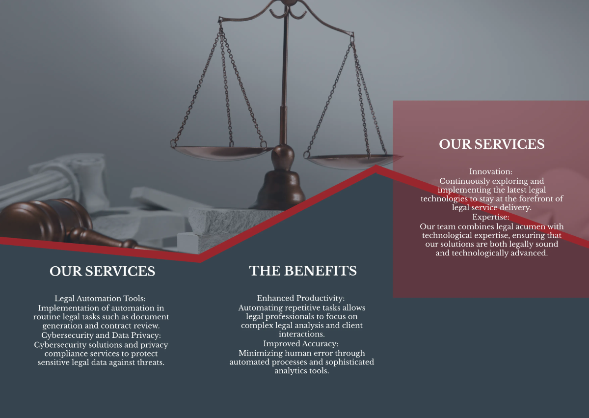 Free Legal Technology and Innovation Pamphlet Template to Edit Online