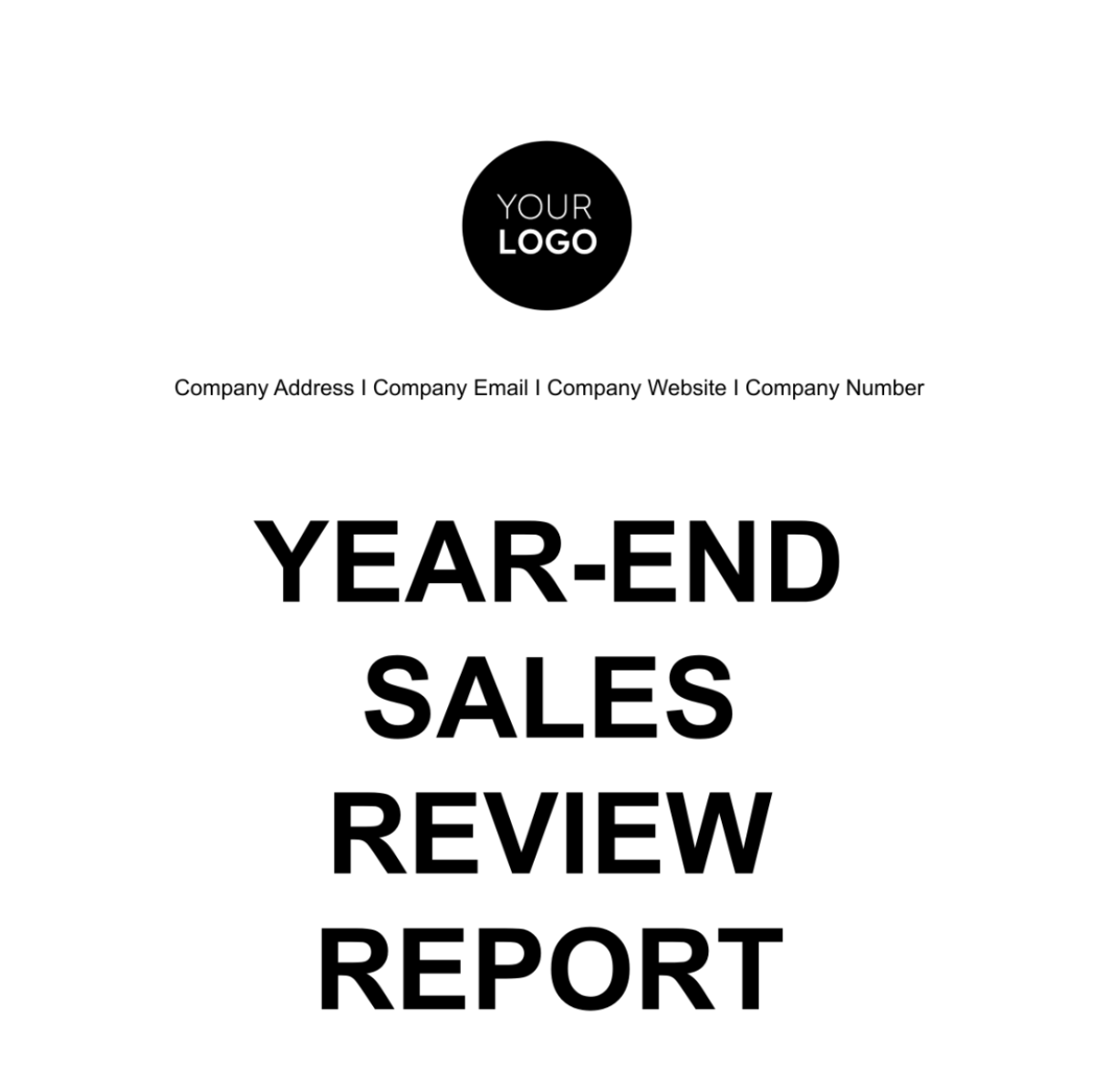 Year-End Sales Review Report Template - Edit Online & Download