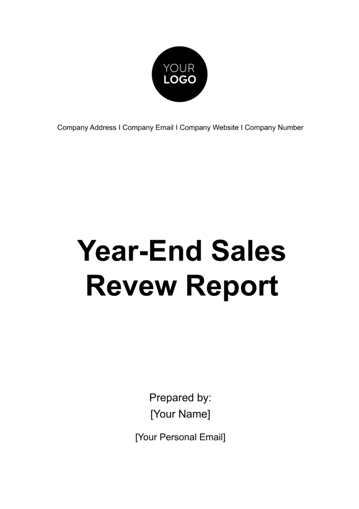 Year-End Sales Review Report Template