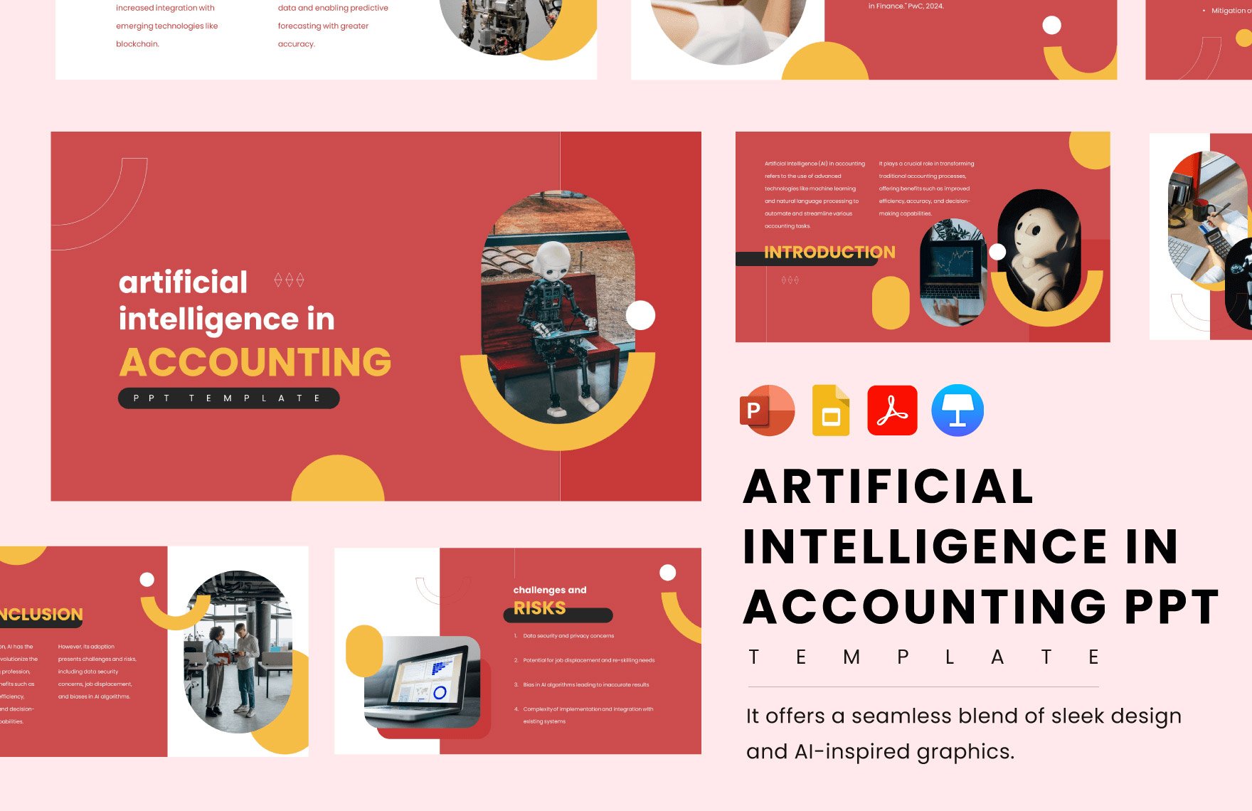 Artificial Intelligence in Accounting PPT Template in PDF, PowerPoint, Google Slides, Apple Keynote