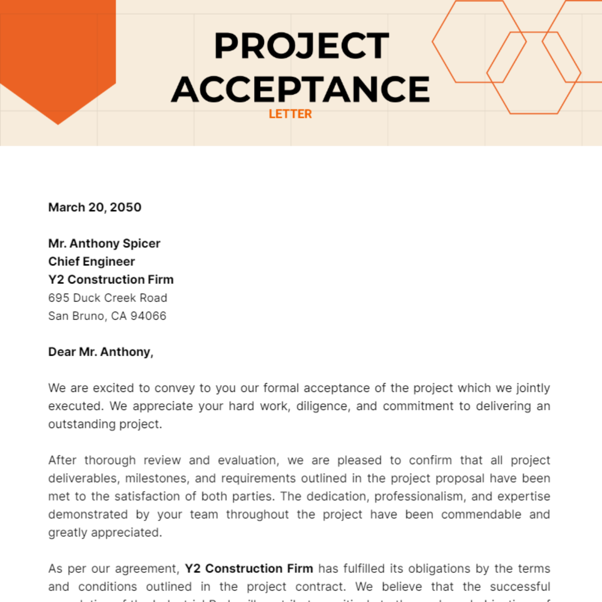 Project Acceptance Letter Template Edit Online Download Example 