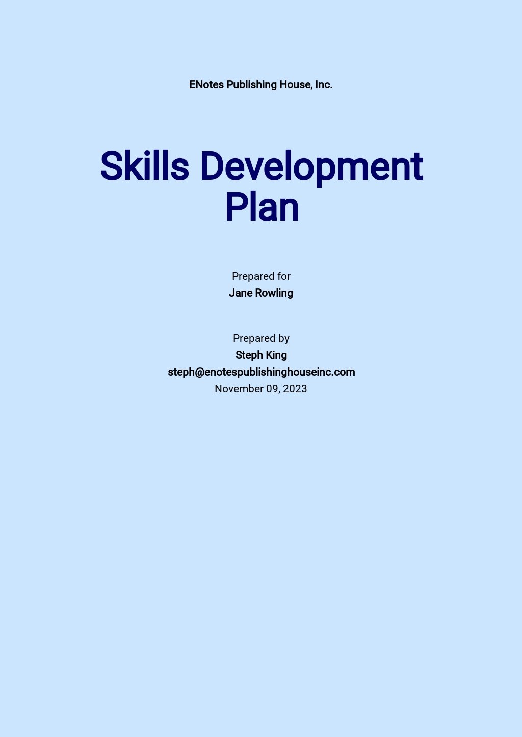 business plan for skill development
