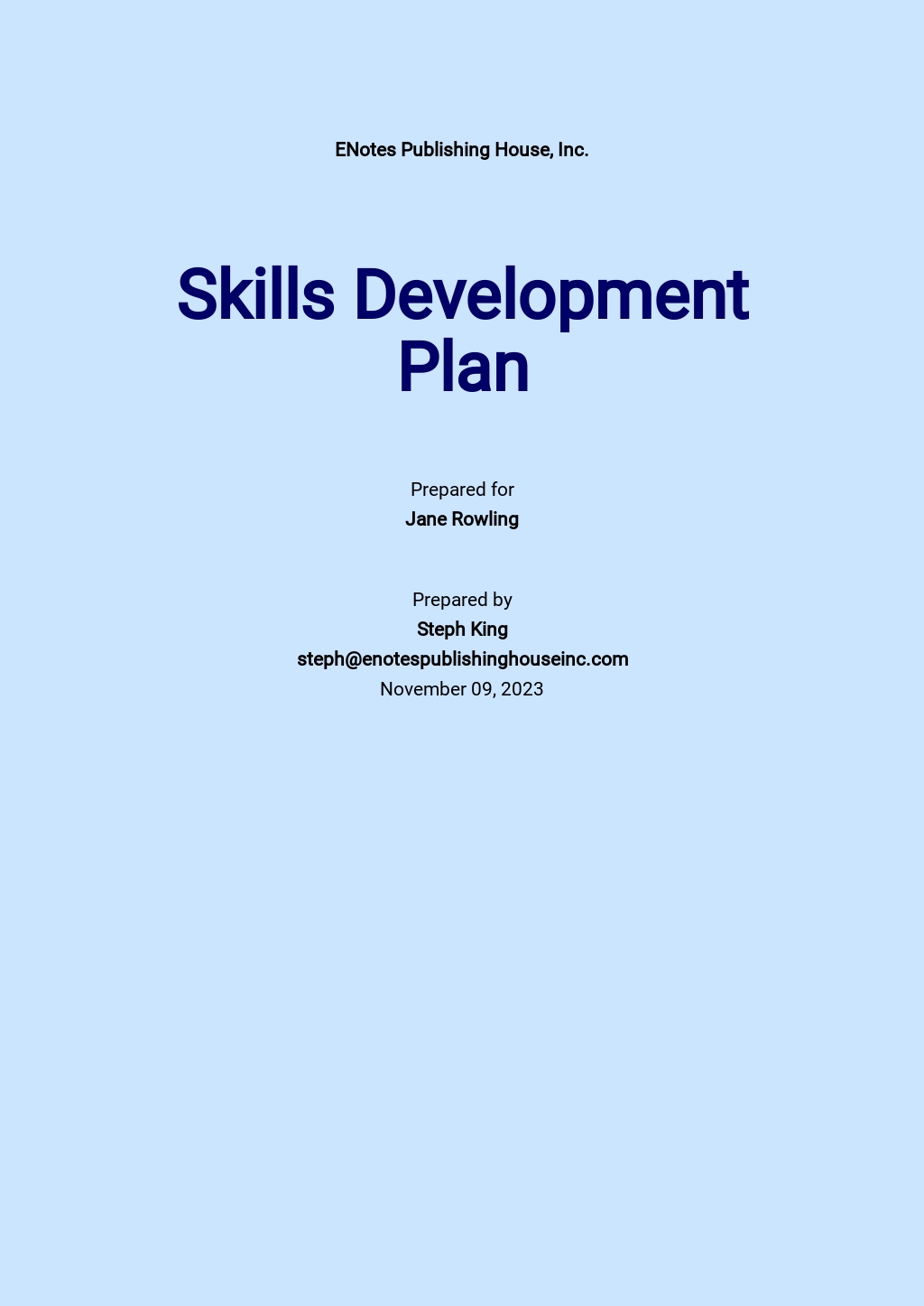 business plan for skill development