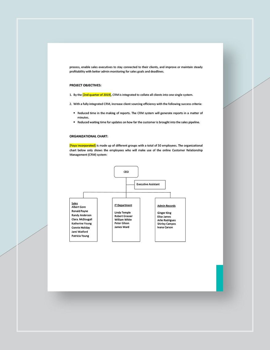 Strategy Operational Plan Template