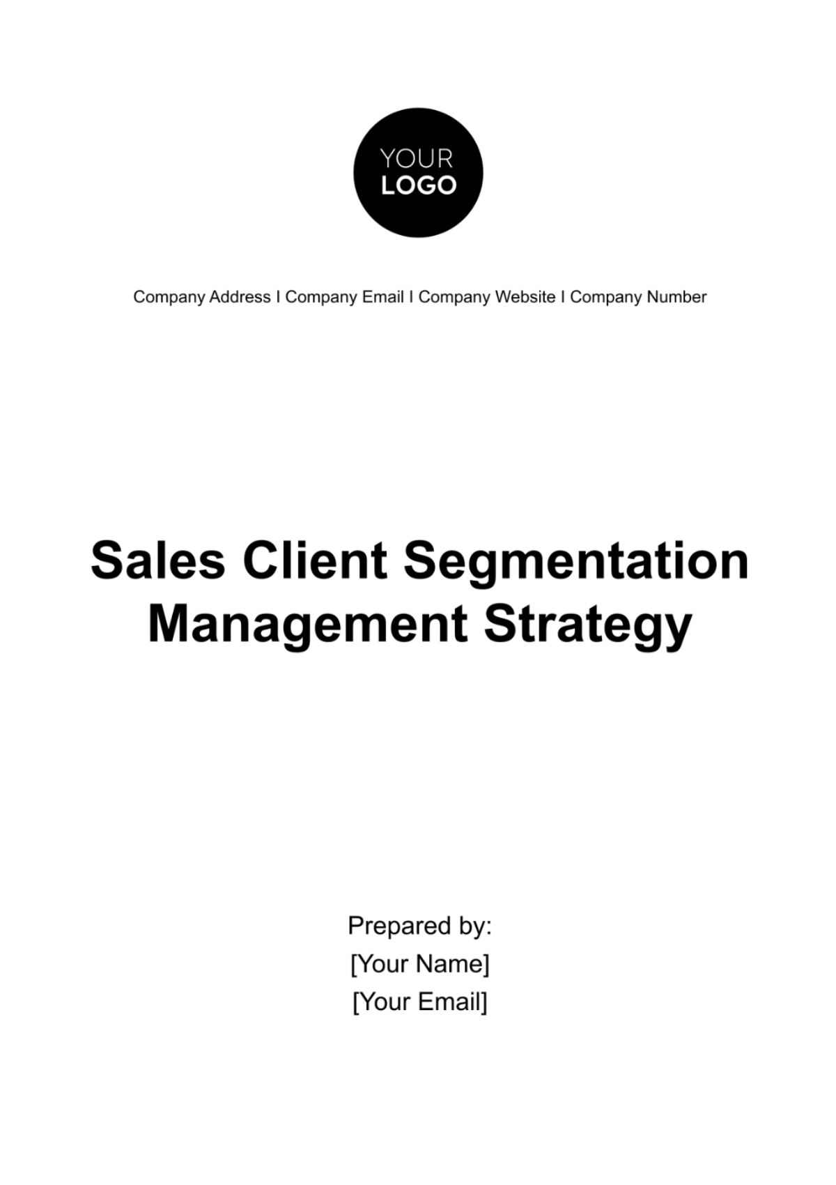 Sales Client Segmentation Management Strategy Template - Edit Online & Download