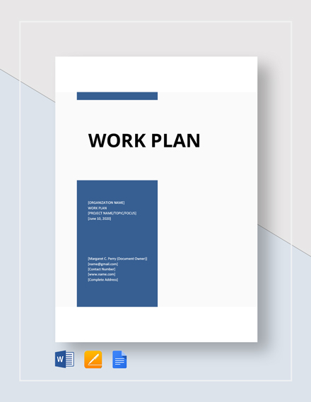 78+ Work Plan Templates - Free Downloads | Template.net