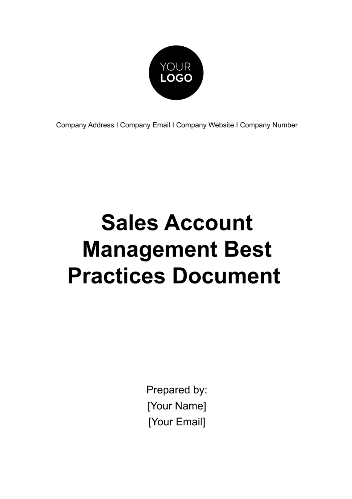 Sales Account Management Best Practices Document Template - Edit Online & Download