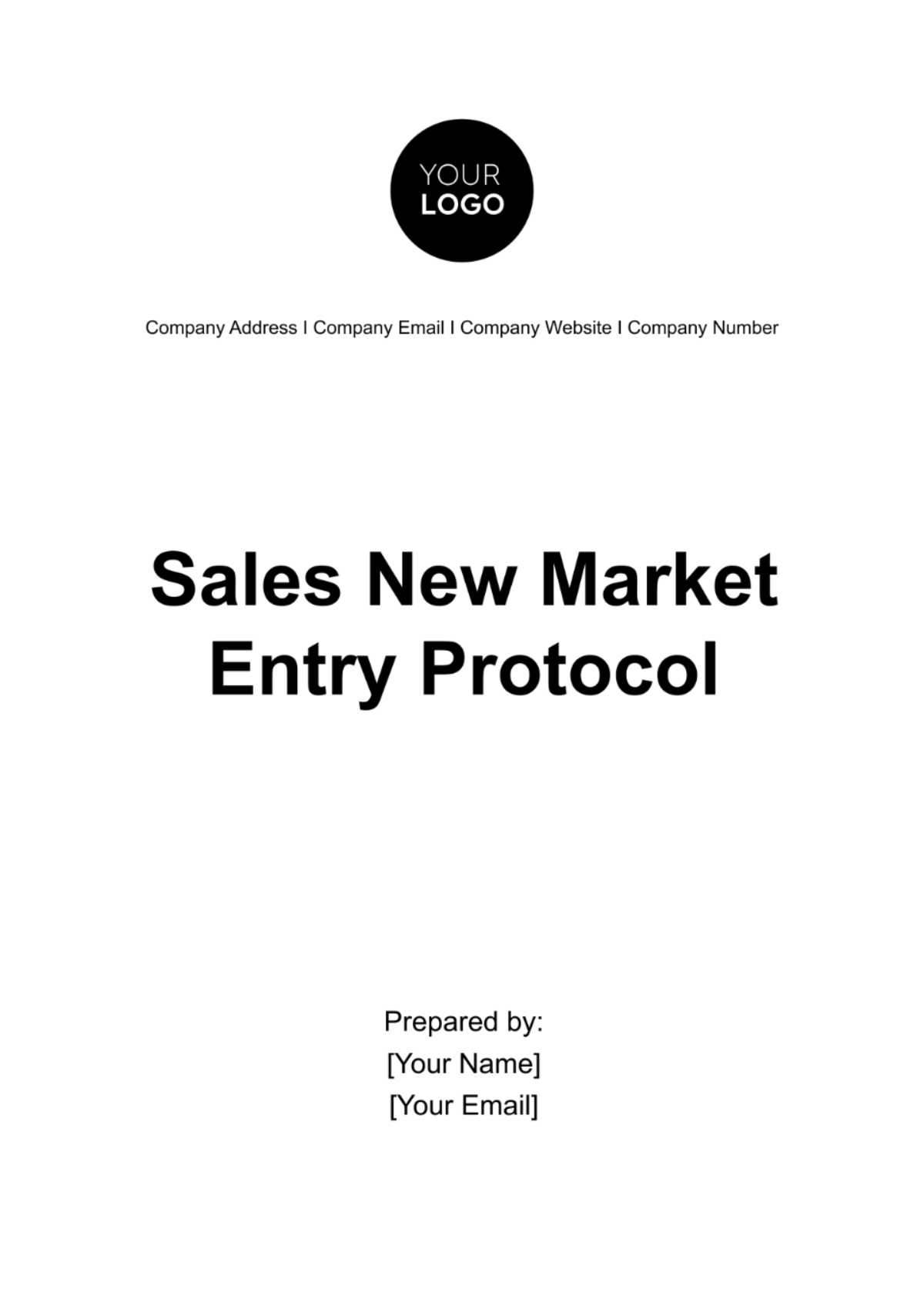 Sales New Market Entry Protocol Template
