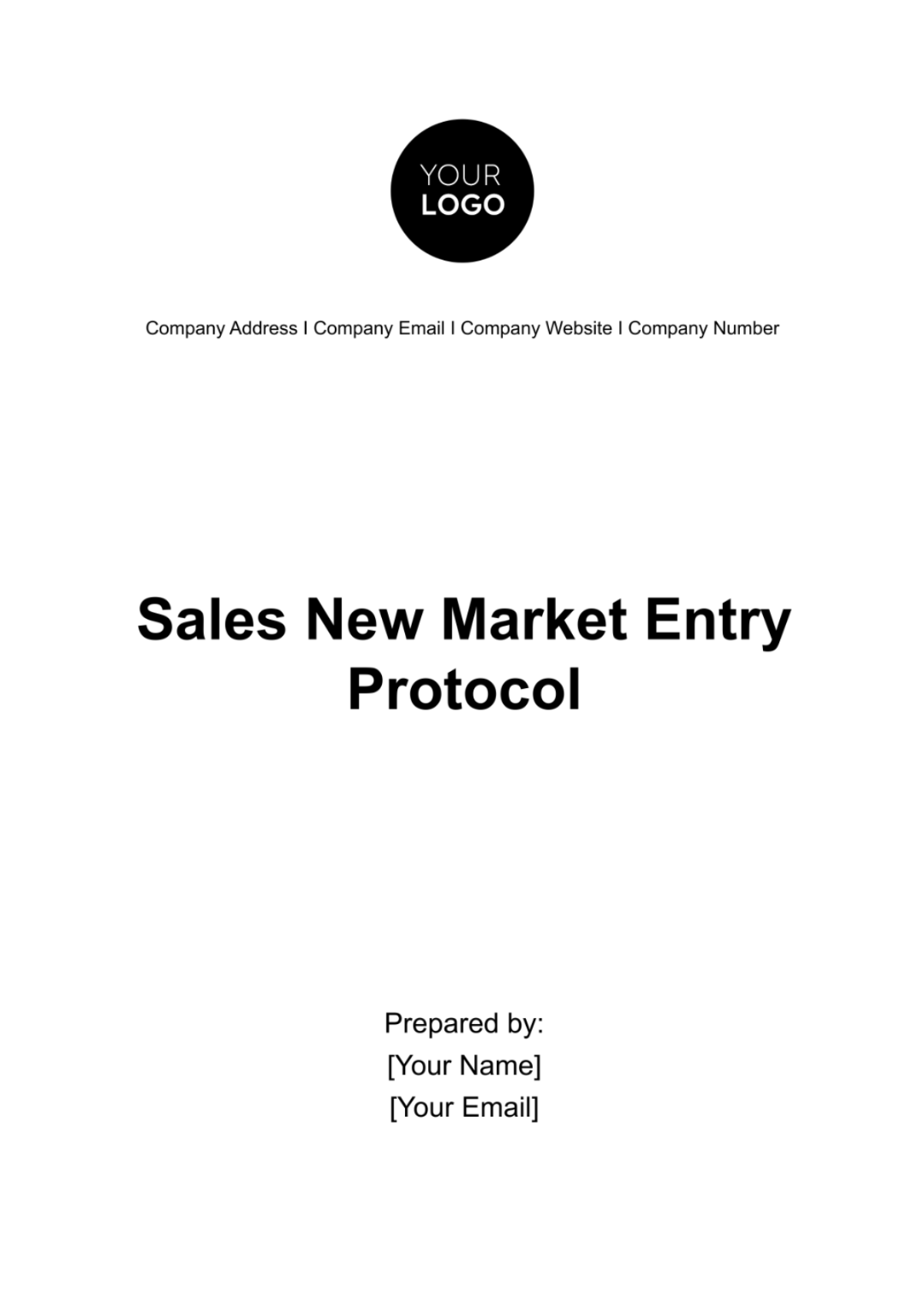 Sales New Market Entry Protocol Template - Edit Online & Download