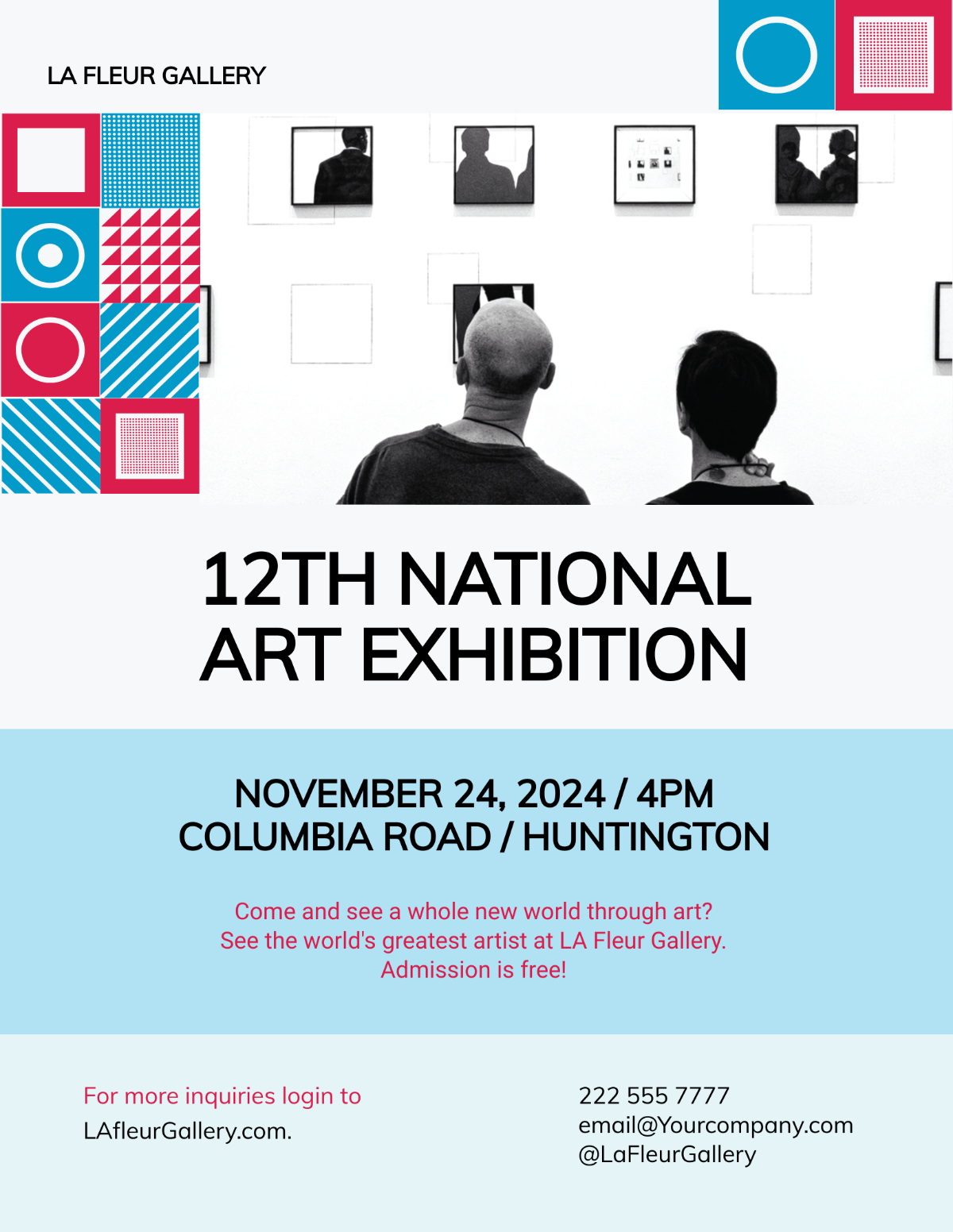 Free Art Show Exhibition Flyer Template