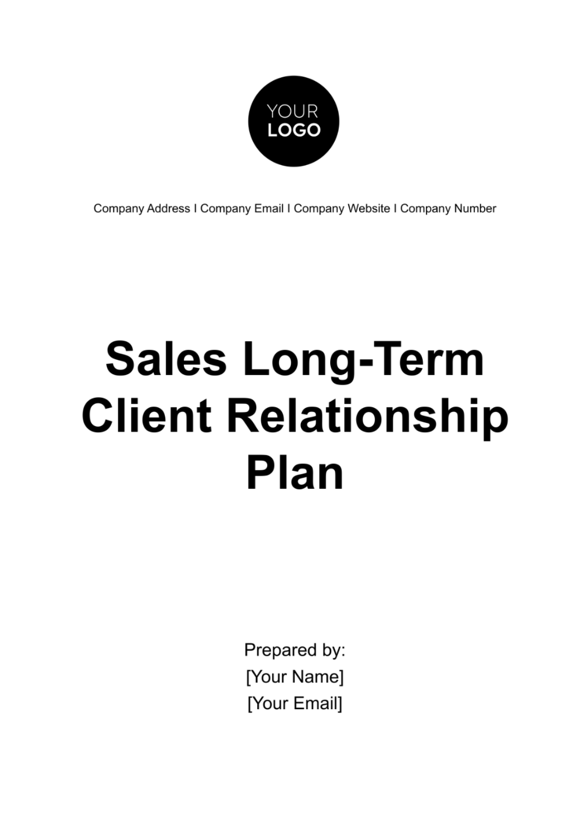 ;;Sales Long-term Client Relationship Plan Template - Edit Online & Download