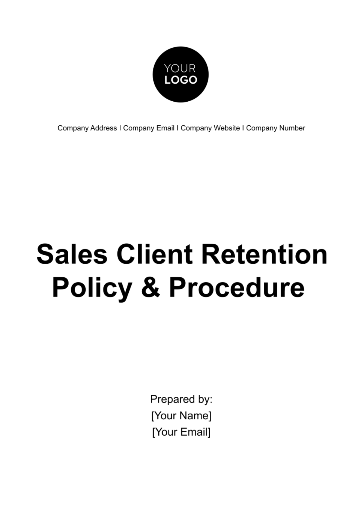 Free Sales Client Retention Policy & Procedure Template