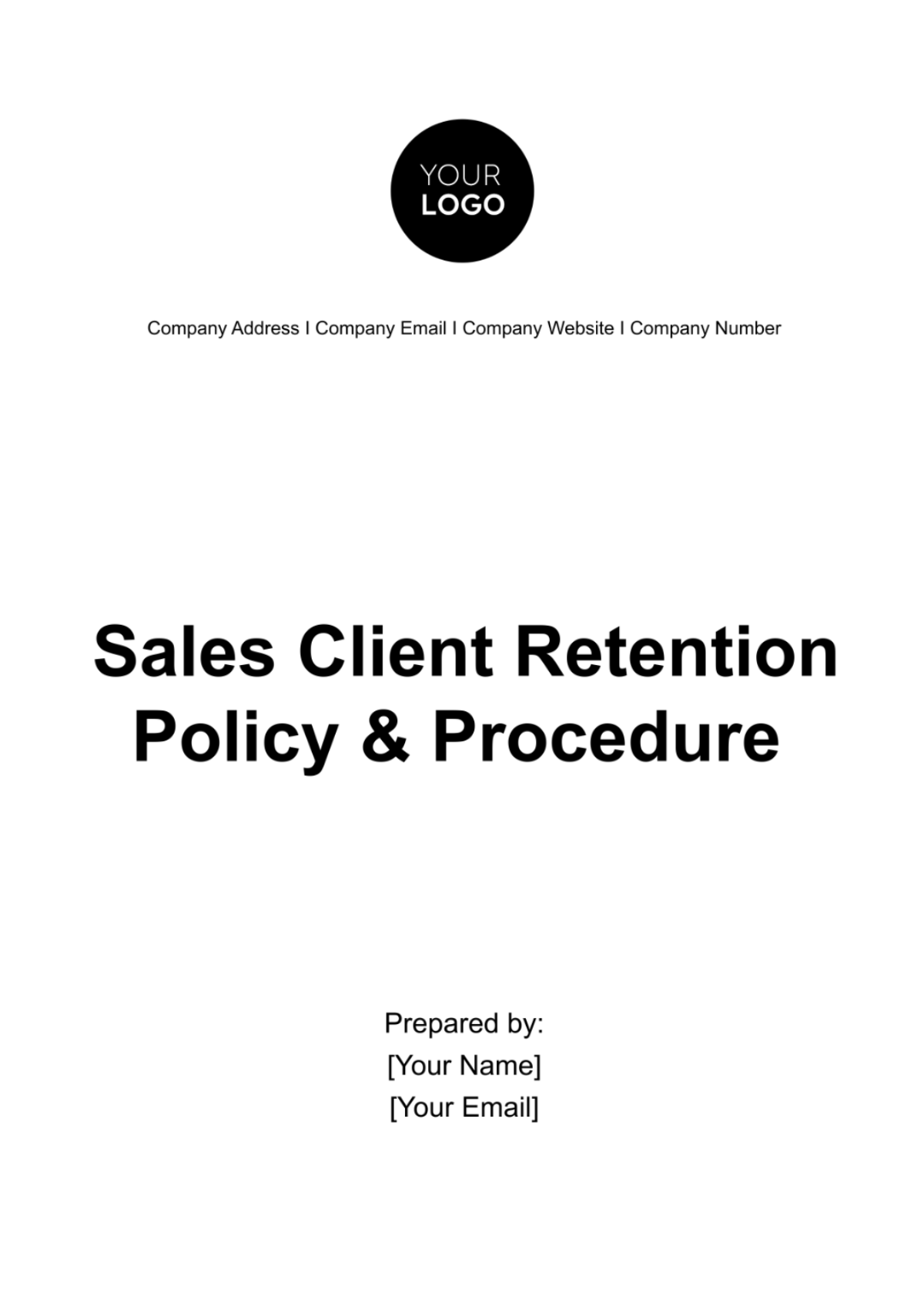 Sales Client Retention Policy & Procedure Template - Edit Online & Download