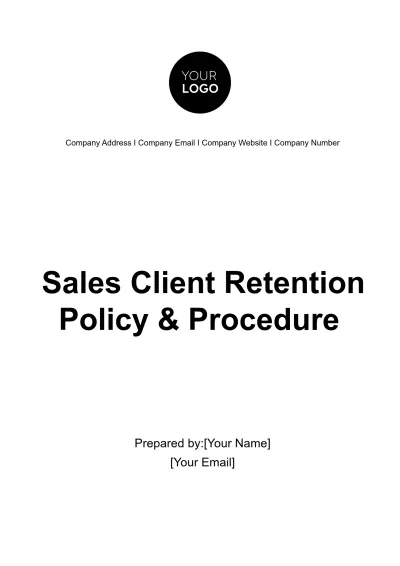 Free Sales Client Retention Policy & Procedure Template to Edit Online