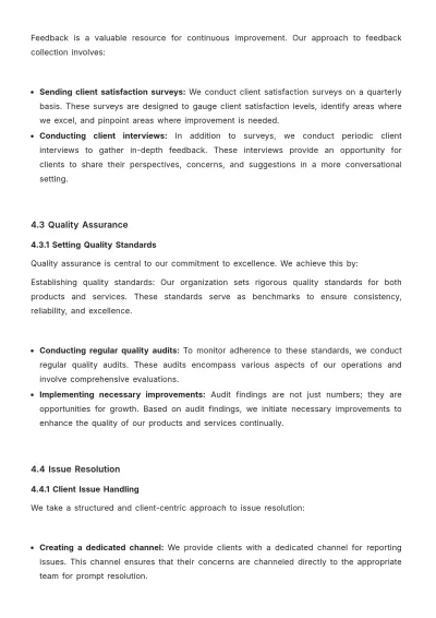 Free Sales Client Retention Policy & Procedure Template to Edit Online