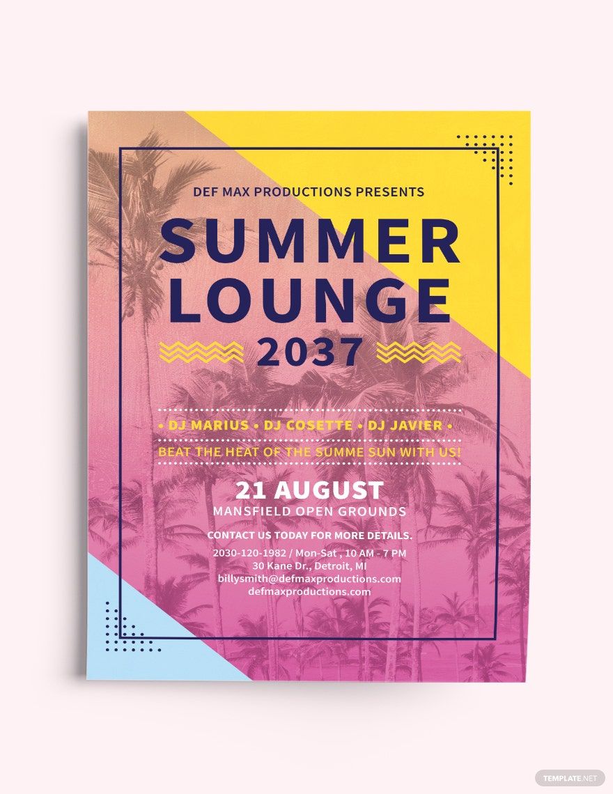 Summer Lounge Party Flyer Template