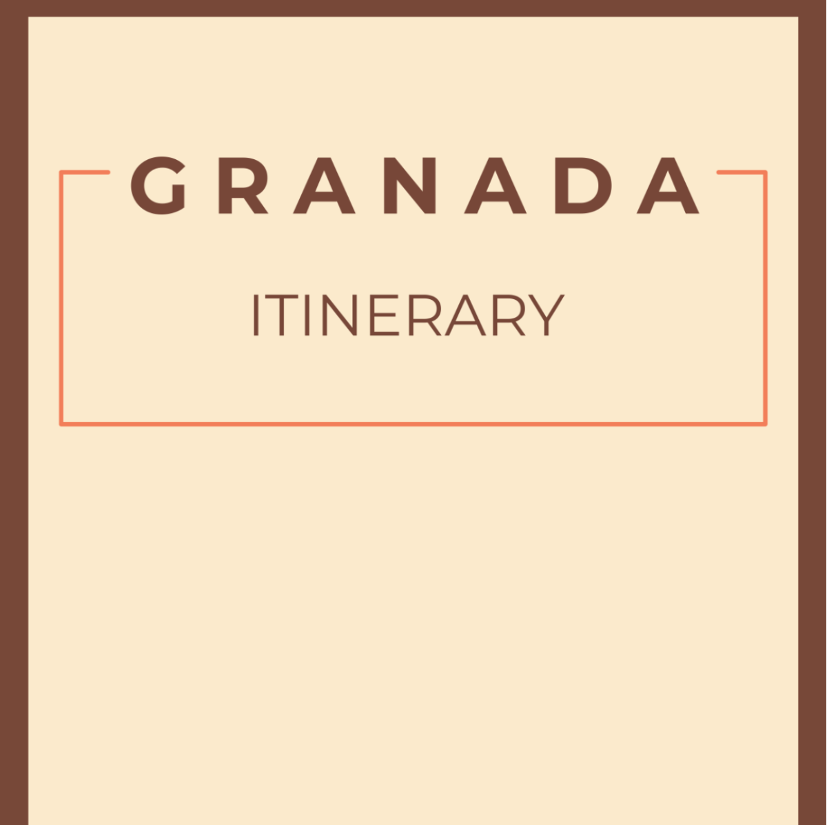 Granada Itinerary Template - Edit Online & Download