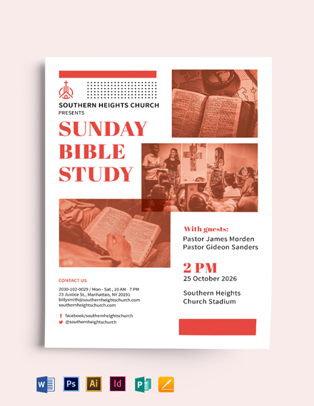 FREE Church Flyer Template - Download in Word, Google Docs, Illustrator ...