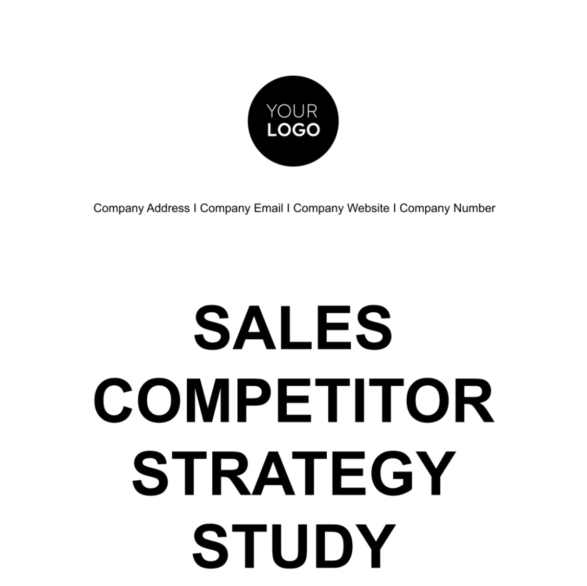 Sales Competitor Strategy Study Template - Edit Online & Download