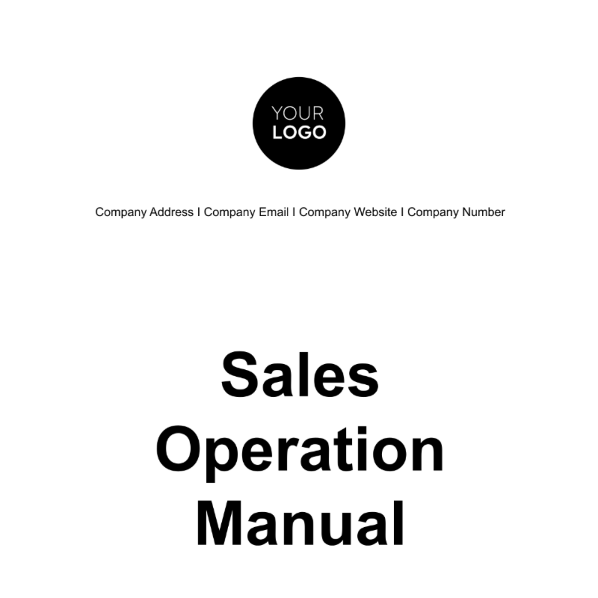 Sales Operation Manual Template - Edit Online & Download