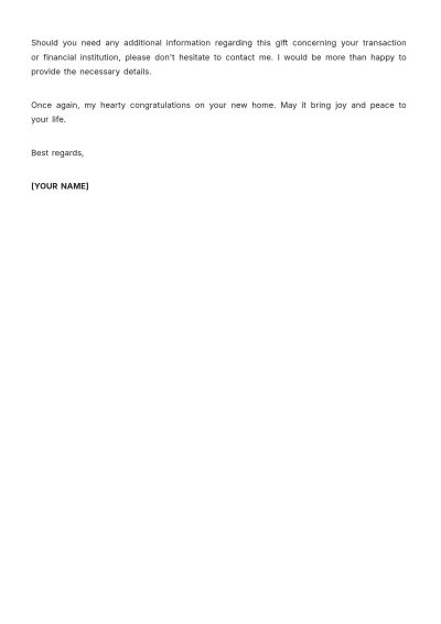 Free Gift Letter for Real Estate Transaction Template to Edit Online