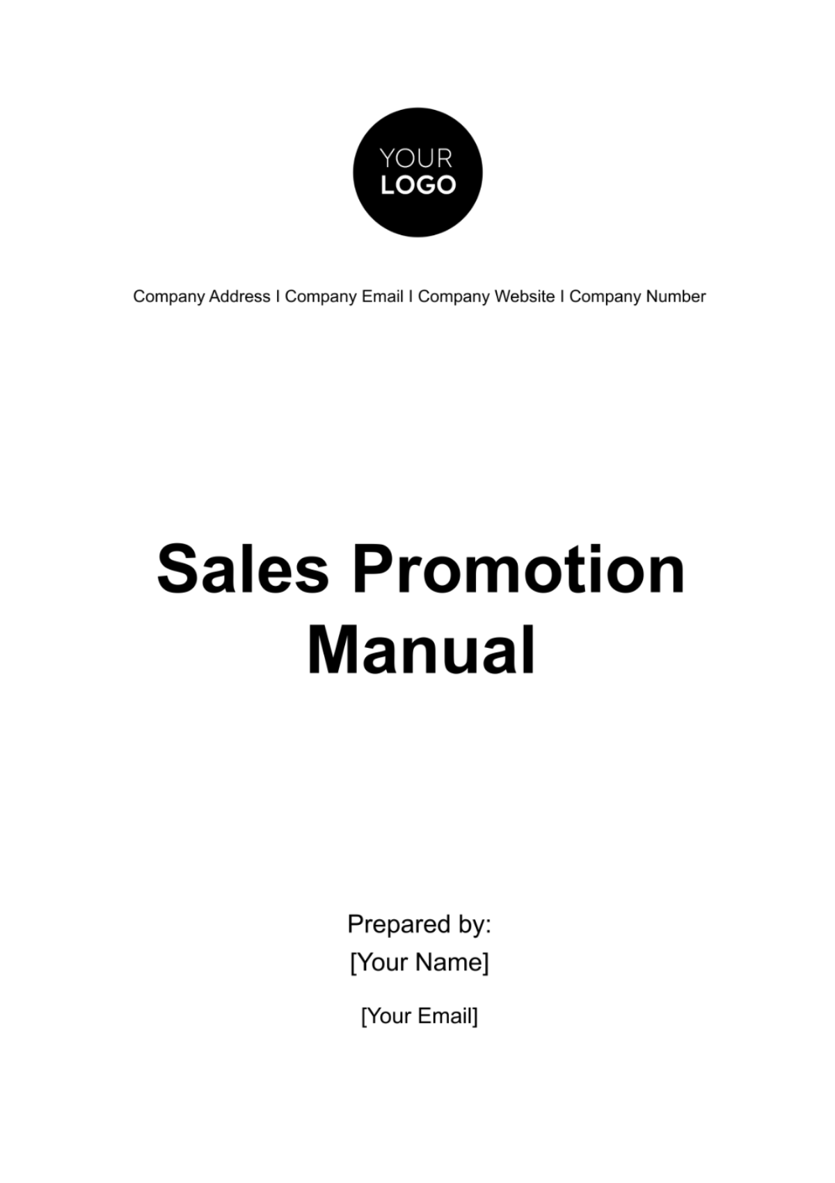 Free Sales Promotion Manual Template