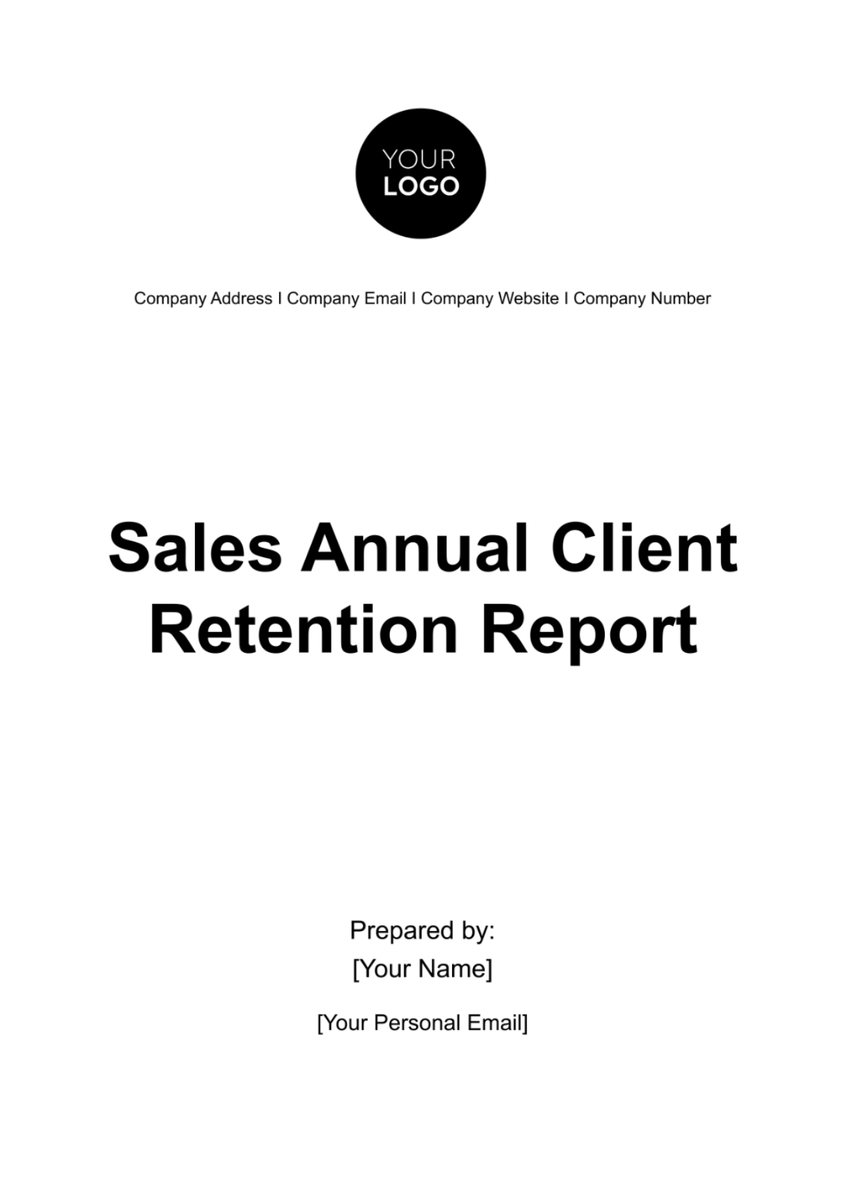 Free Sales Annual Client Retention Report Template