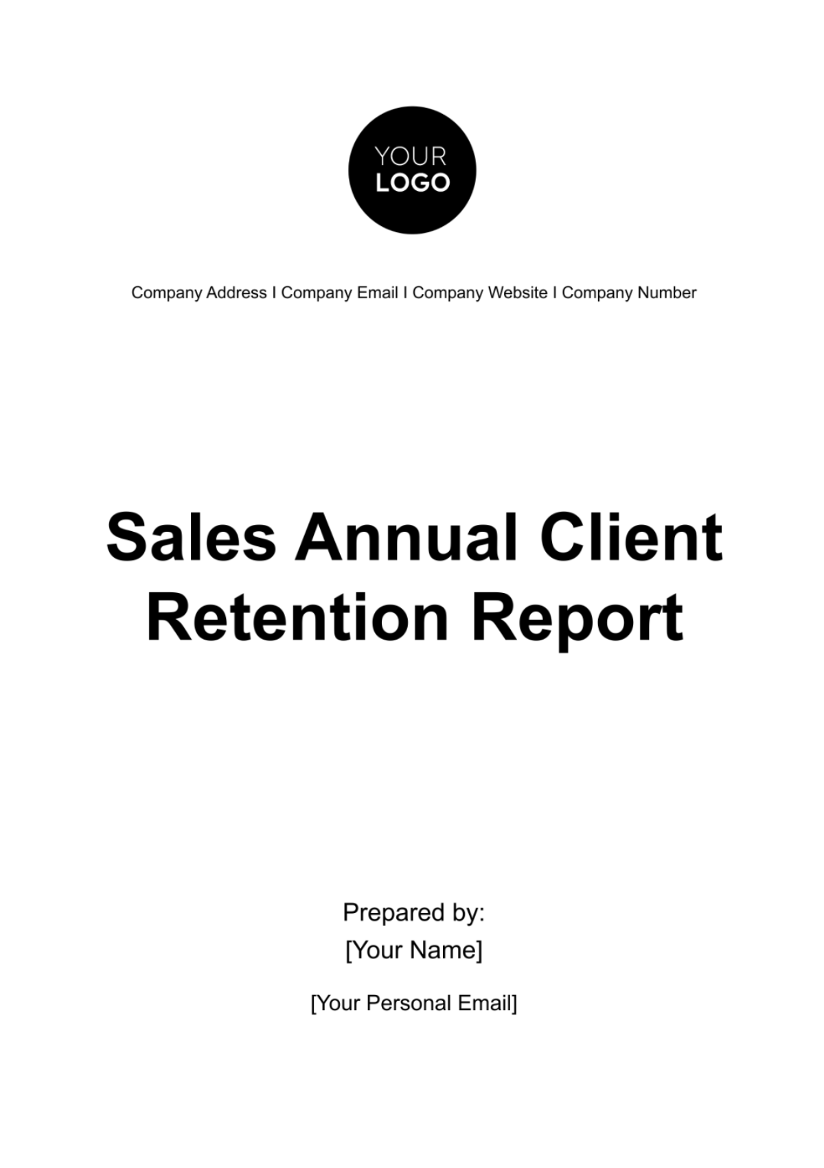 Sales Annual Client Retention Report Template - Edit Online & Download