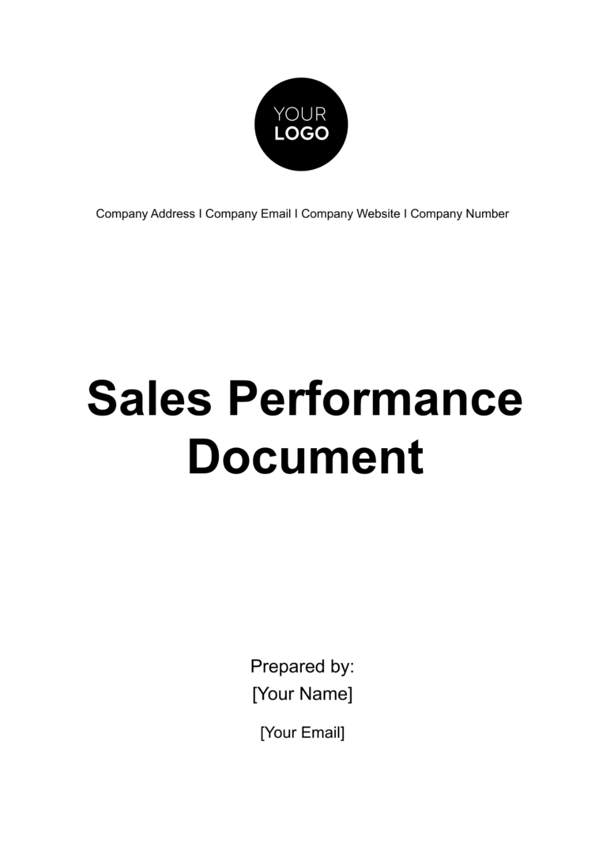 Free Sales Performance Document Template