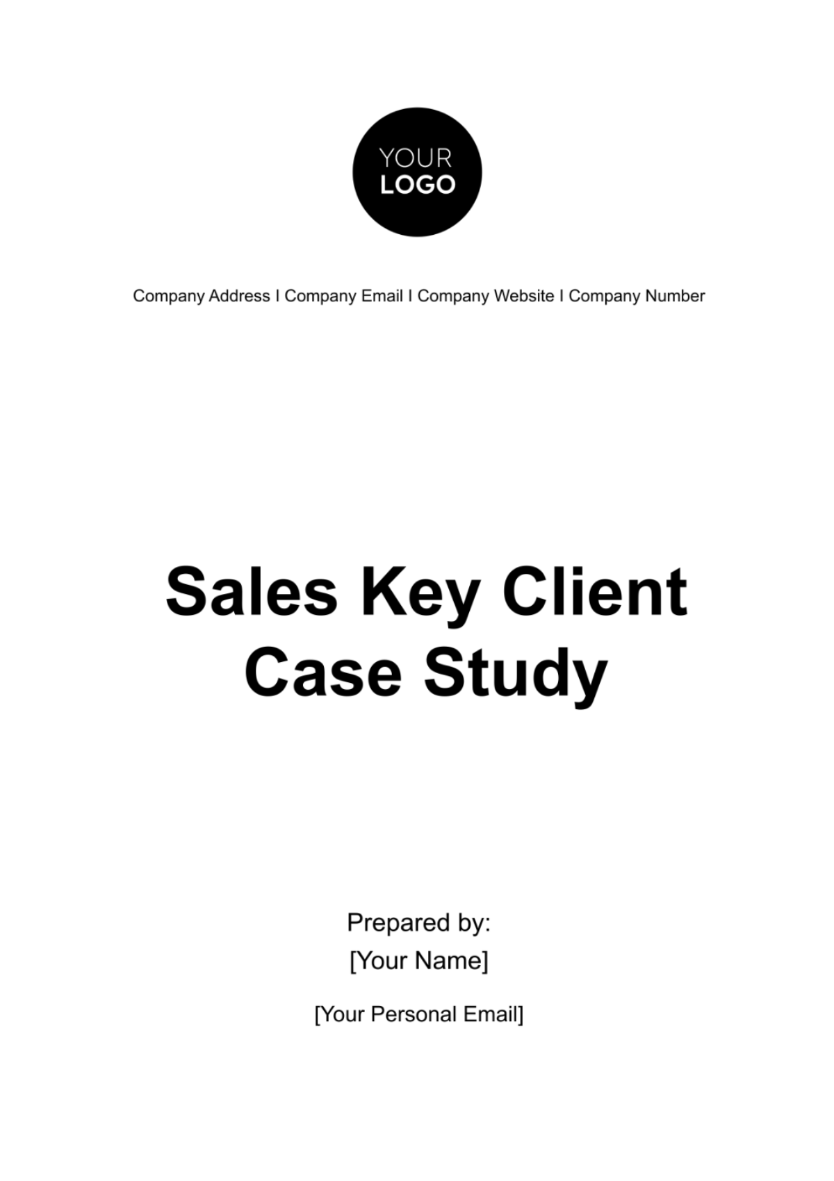 Sales Key Client Case Study Template
