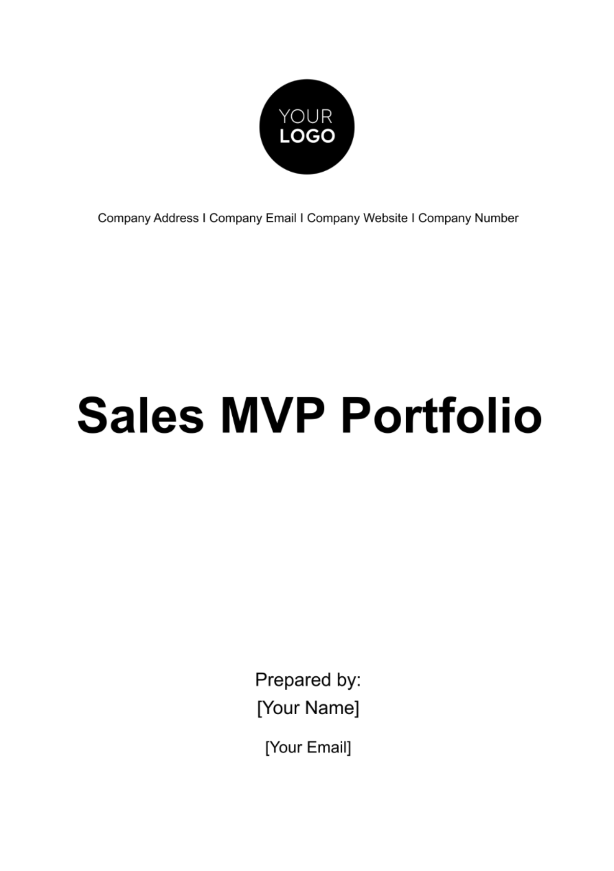 Free Sales MVP Portfolio Template