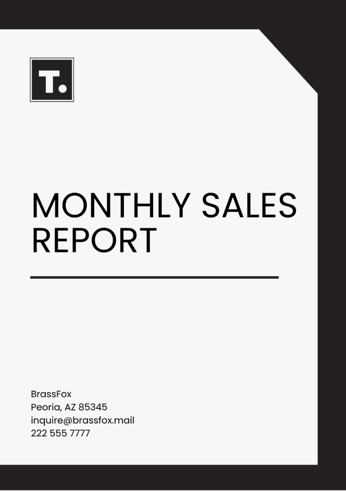 Monthly Sales Report Template - Edit Online & Download