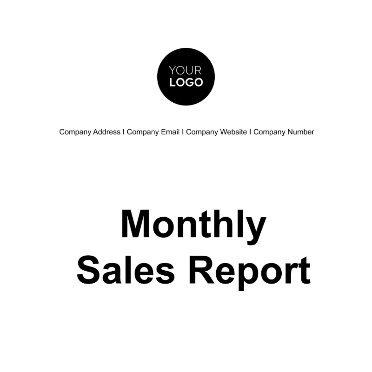 Monthly Sales Report Template - Edit Online & Download