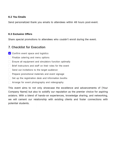Free Sales Client Event Outline Template to Edit Online