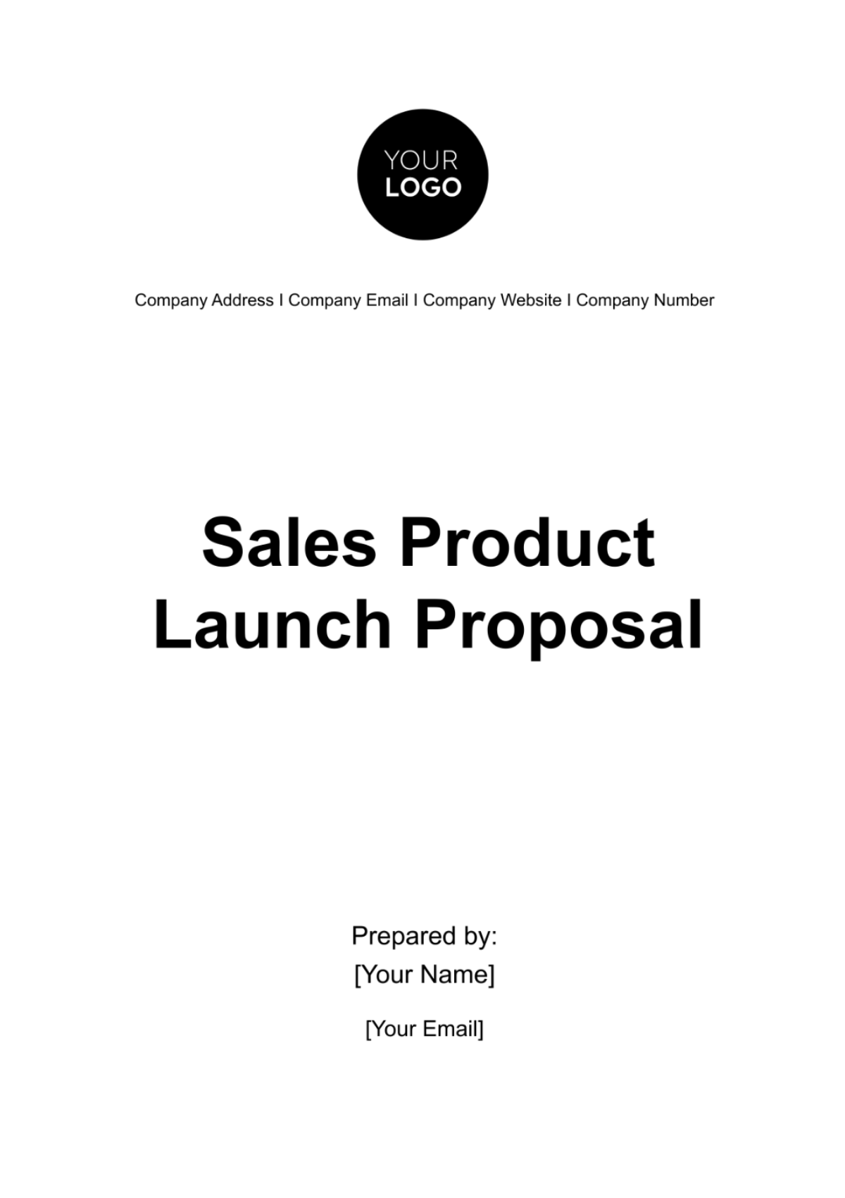 Free Sales Product Launch Proposal Template