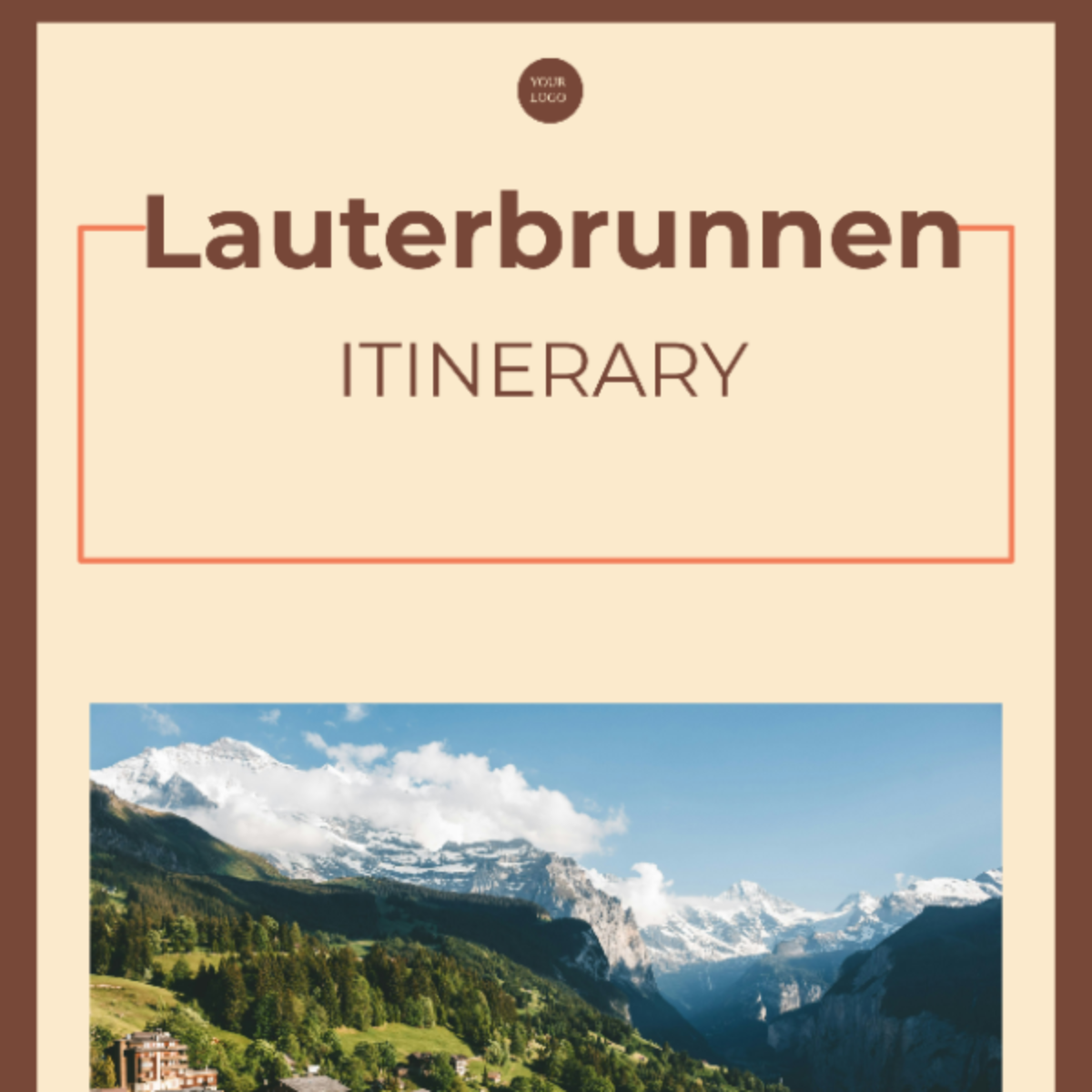 Lauterbrunnen Itinerary Template - Edit Online & Download