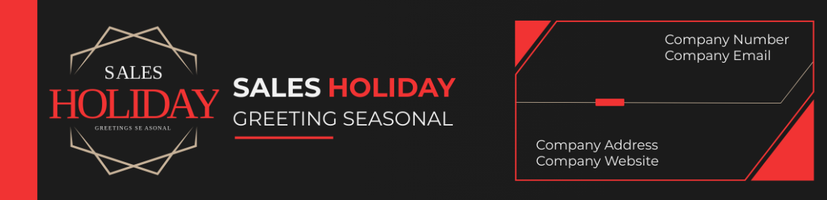 Sales Holiday Greetings Seasonal Header Template - Edit Online & Download