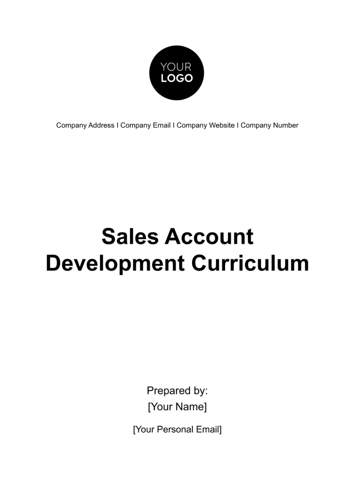 Sales Account Development Curriculum Template - Edit Online & Download