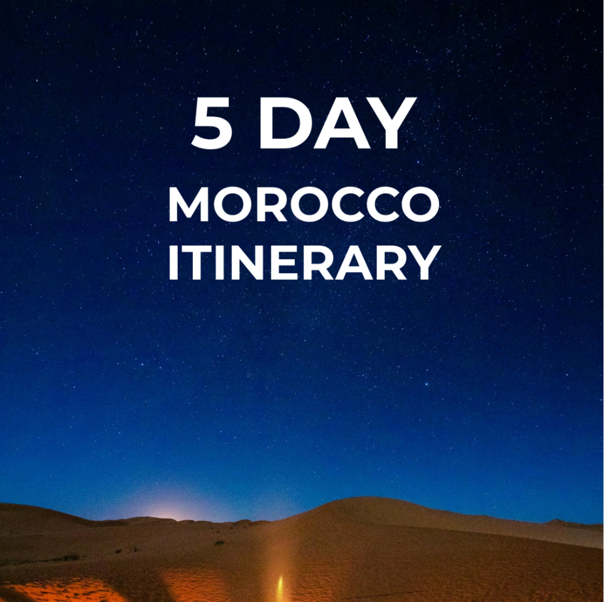 5 Day Morocco Itinerary Template - Edit Online & Download