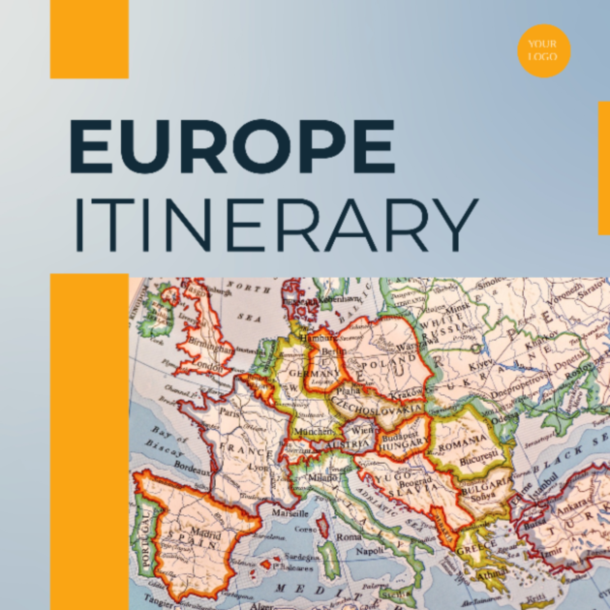 7 Day Europe Trip Itinerary Template - Edit Online & Download