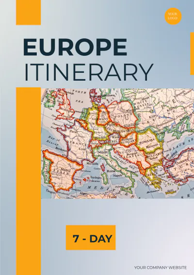 Free 7 Day Europe Trip Itinerary Template to Edit Online