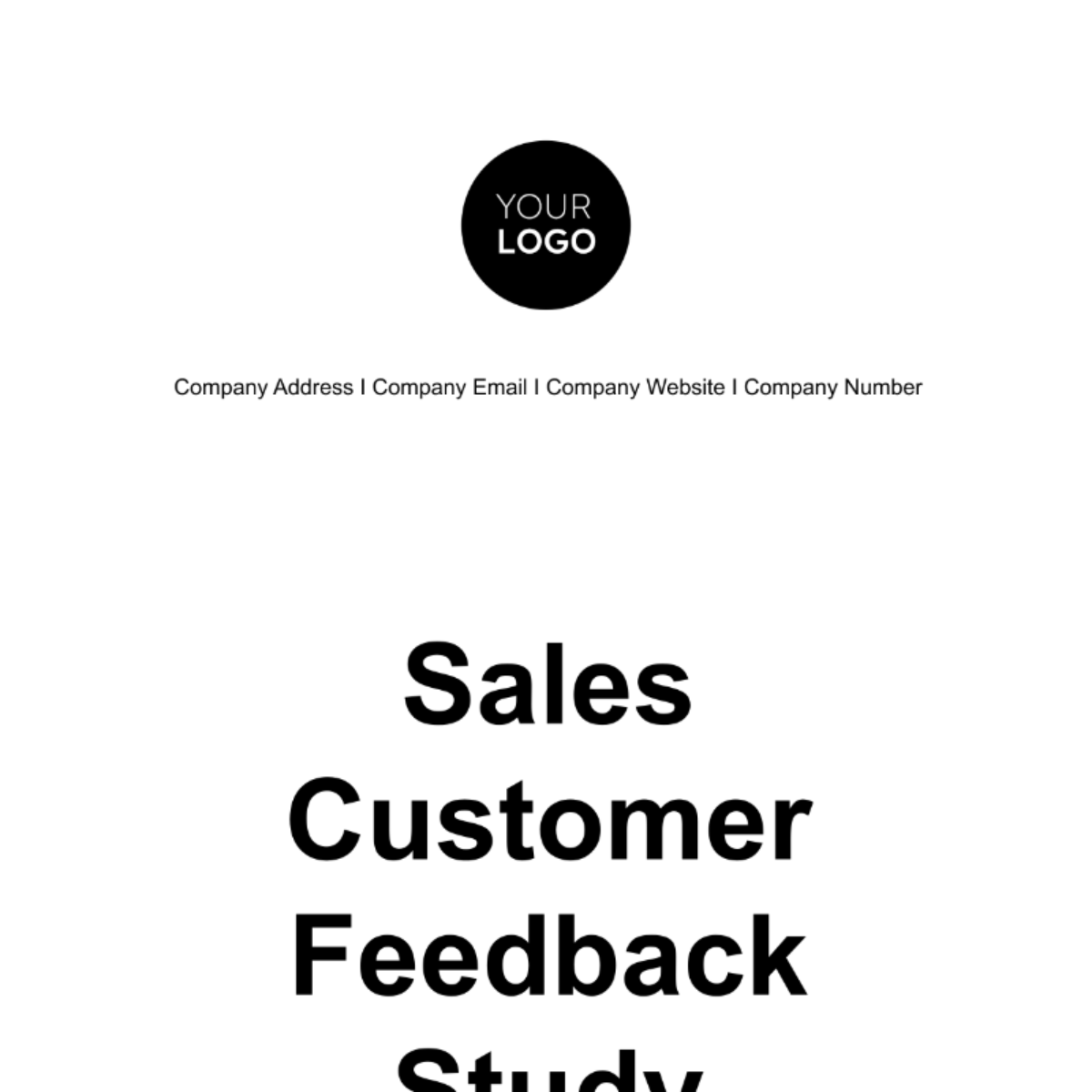 Sales Customer Feedback Study Template - Edit Online & Download