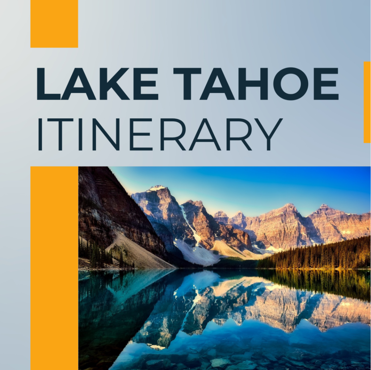 Lake Tahoe Itinerary Template - Edit Online & Download