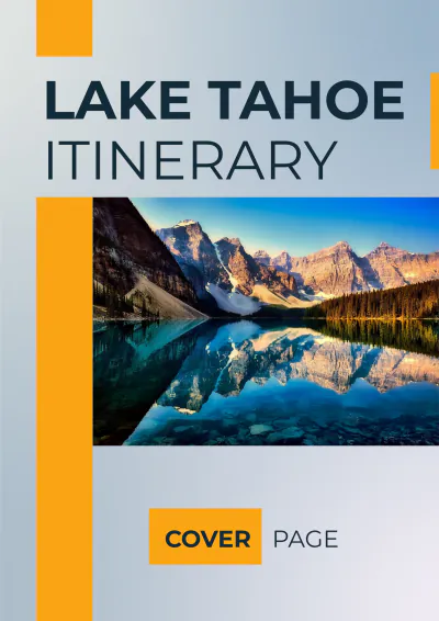 Free Lake Tahoe Itinerary Template to Edit Online