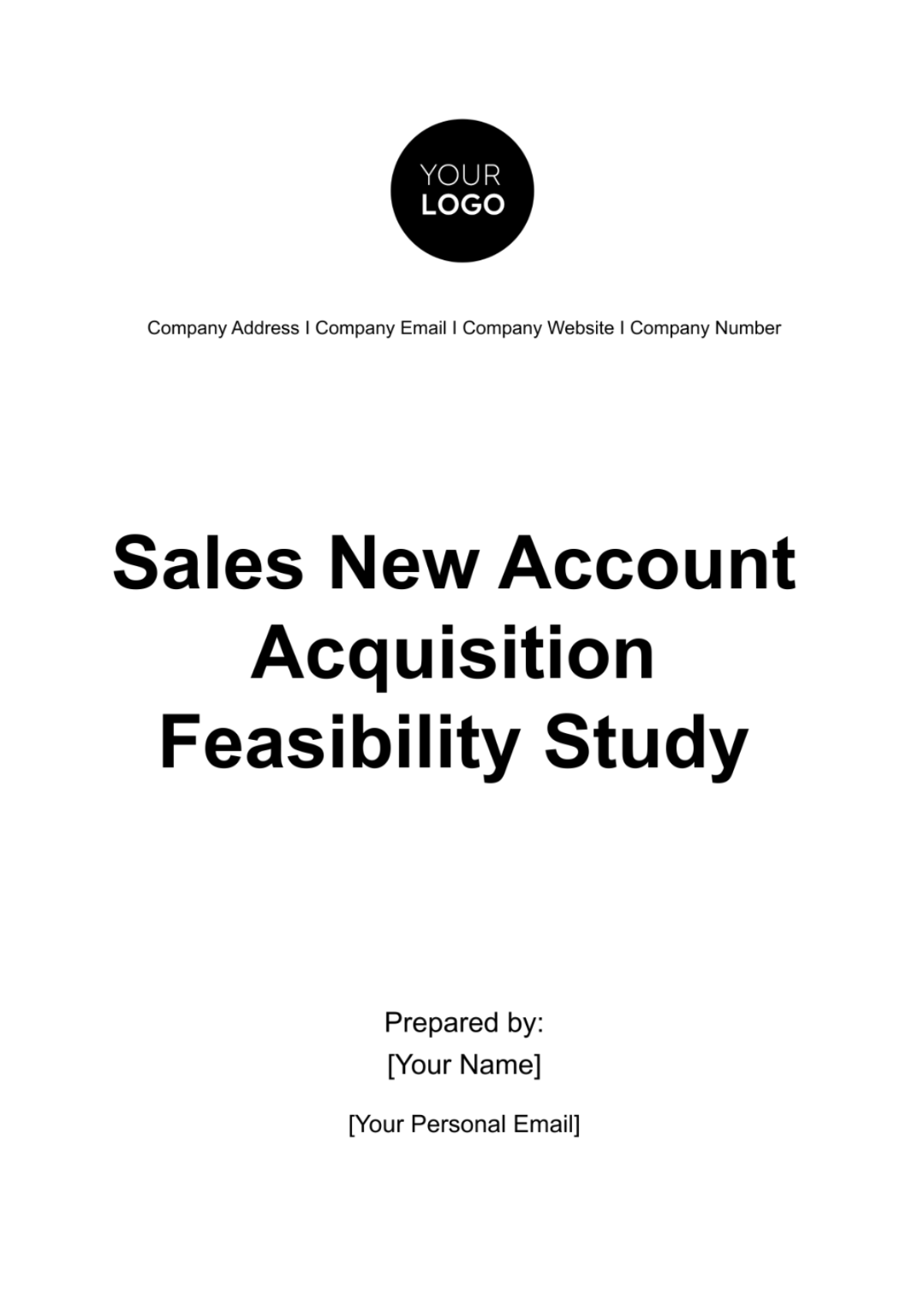 Free Sales New Account Acquisition Feasibility Study Template