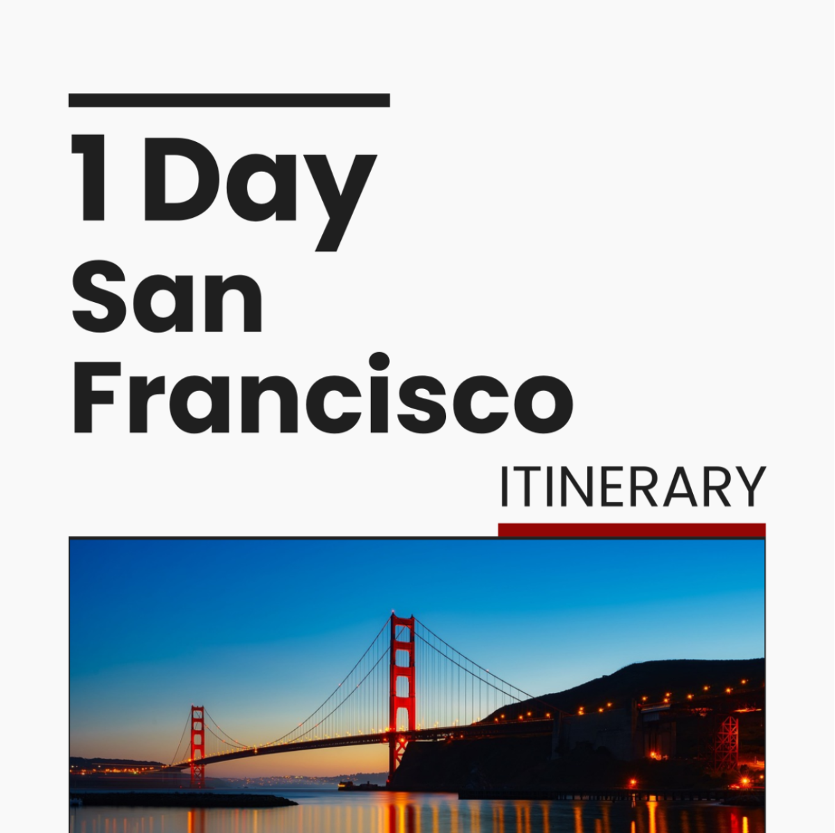 1 Day San Francisco Itinerary Template - Edit Online & Download