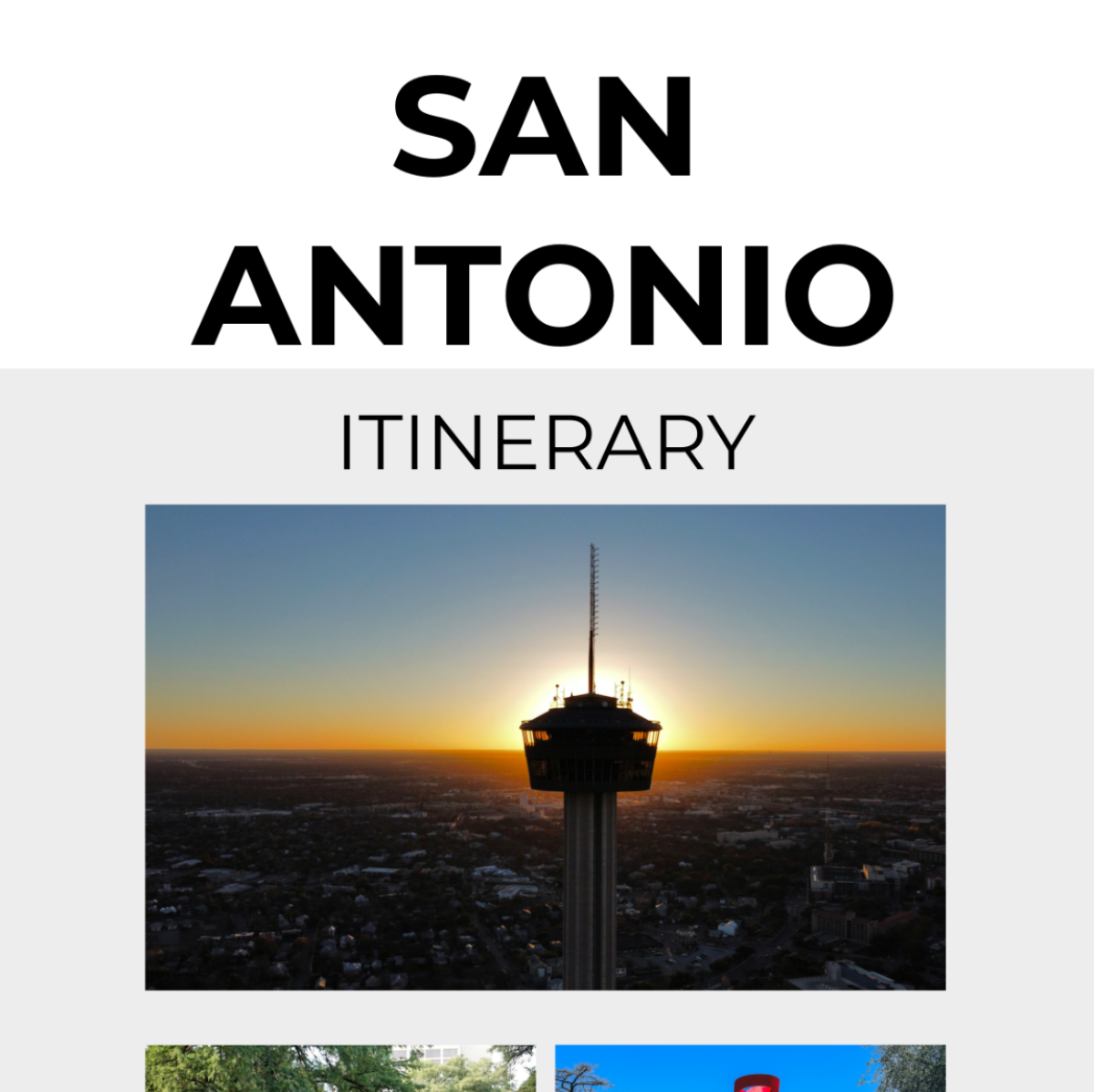 San Antonio Itinerary Template - Edit Online & Download