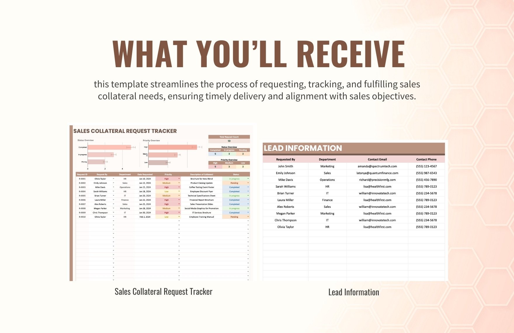 Sales Collateral Request Tracker Template