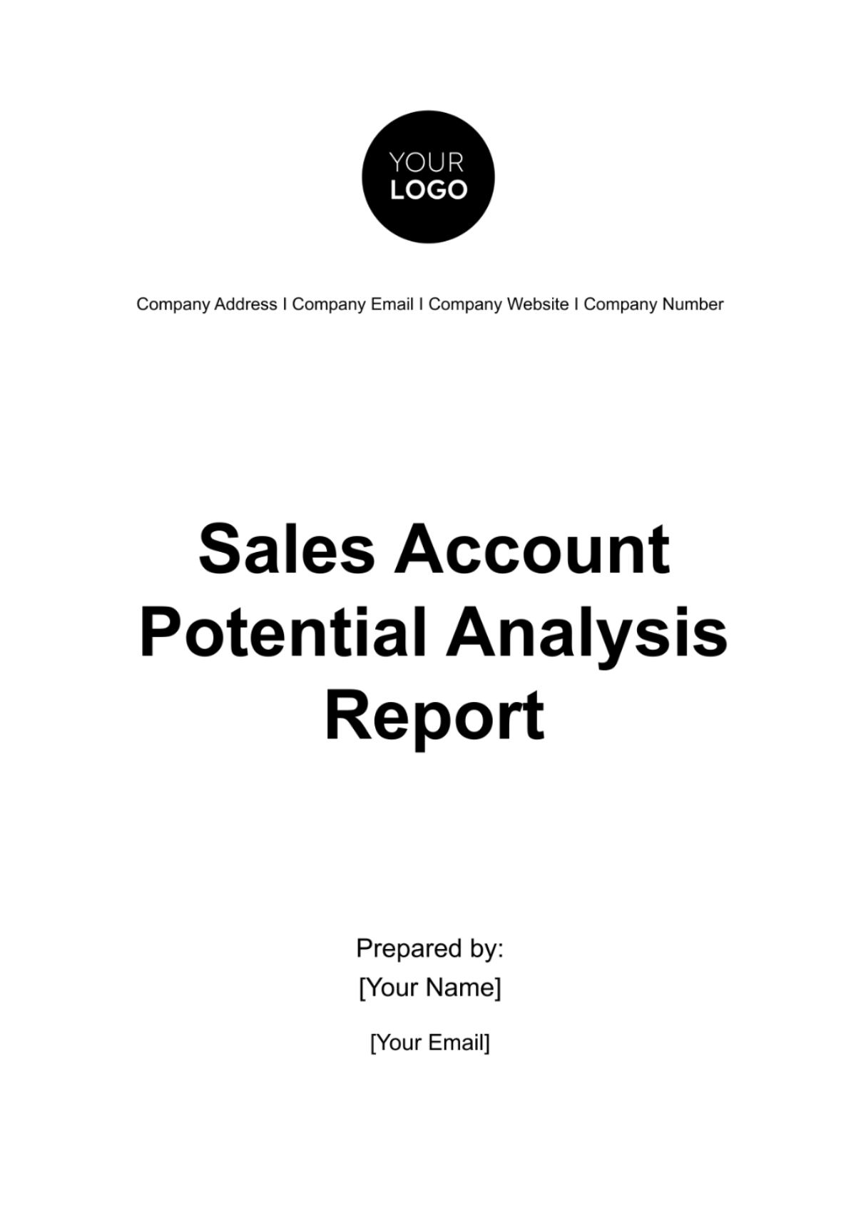 Sales Account Potential Analysis Report Template